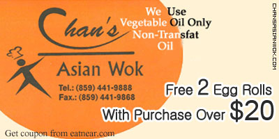 Free 2 Egg Rolls With Purchase Over $15