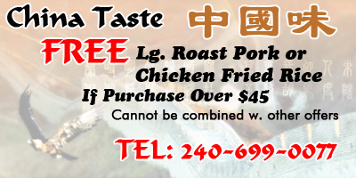 FREE Lg. Roast Pork or Chicken Fried Rice