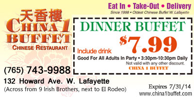 Dinner Buffet $6.95
