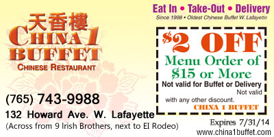 $2 off (Menu order of $15 or more)