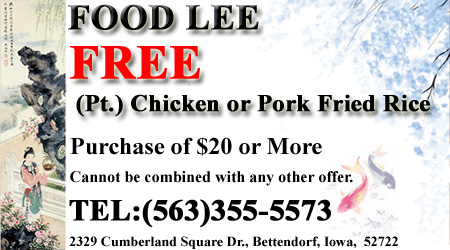 FREE (Pt.) Chicken or Pork Fried Rice