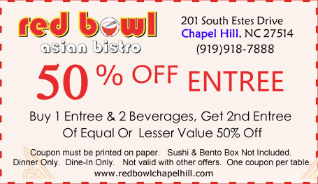 50% OFF ENTREE