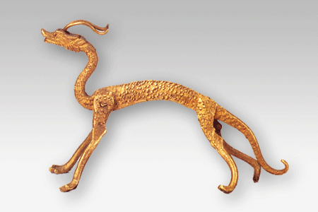 photo of Gold Dragons in Running Position (Tang Dynasty)